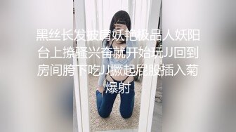 黑丝长发披肩妖艳极品人妖阳台上撩骚兴奋就开始玩JJ回到房间胯下吃JJ撅起屁股插入菊爆射