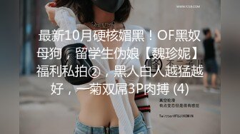 最新10月硬核媚黑！OF黑奴母狗，留学生伪娘【魏珍妮】福利私拍②，黑人白人越猛越好，一菊双屌3P肉搏 (4)